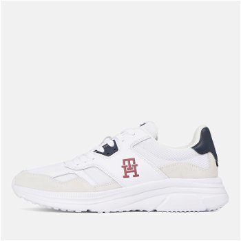 Tommy Hilfiger Men's Running Style Trainers - Bright White - UK 10 FM0FM04937
