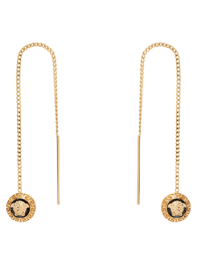 Metal Enamel Earrings "Gold"