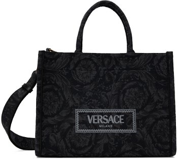 Versace Black & Gray Barocco Athena Bag 1011562_1A09741