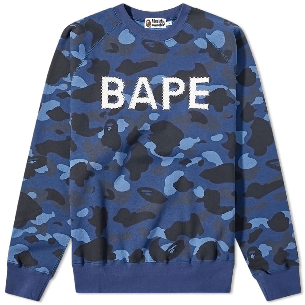 Colour Camo Crystal Stone Relaxed Fit Crewneck