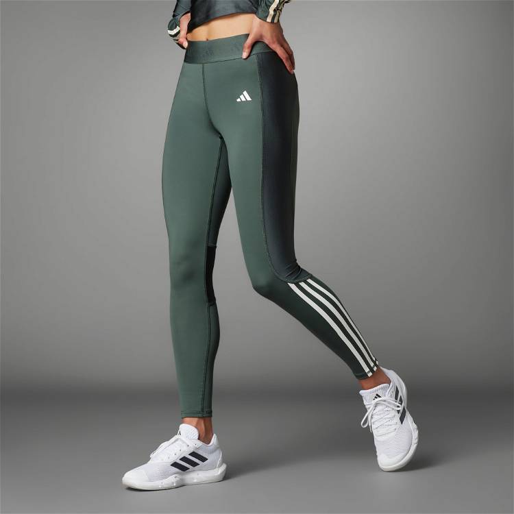 adidas training 3 stripe leggings in size XS, mesh