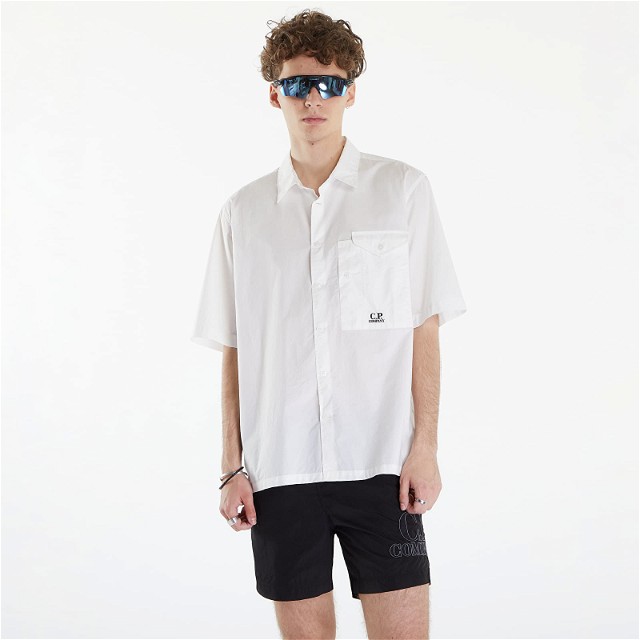Short Sleeve Shirt Gauze White