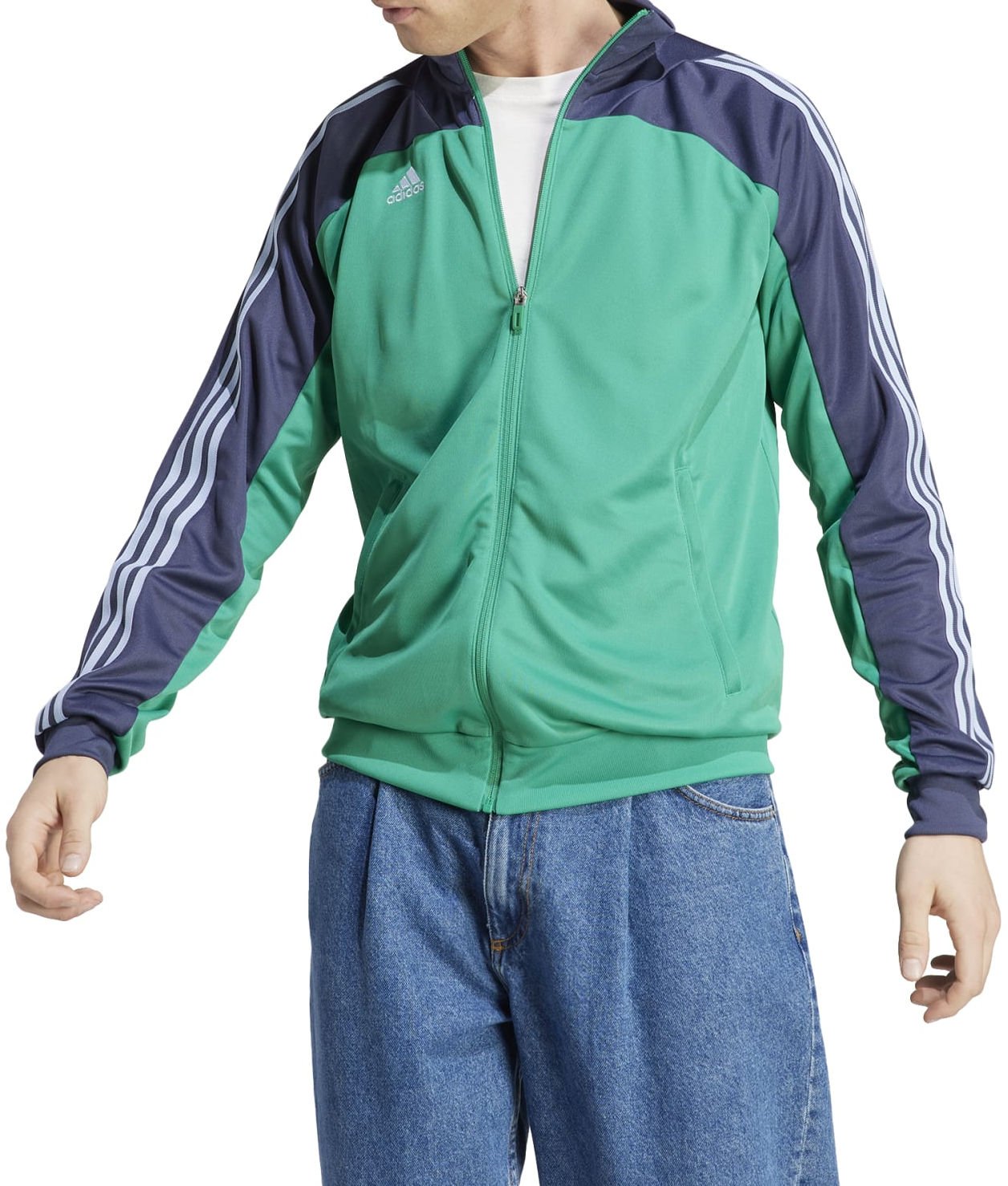 adidas Adicolor Down Regen Hooded Puffer Jacket - Blue, Men's Lifestyle