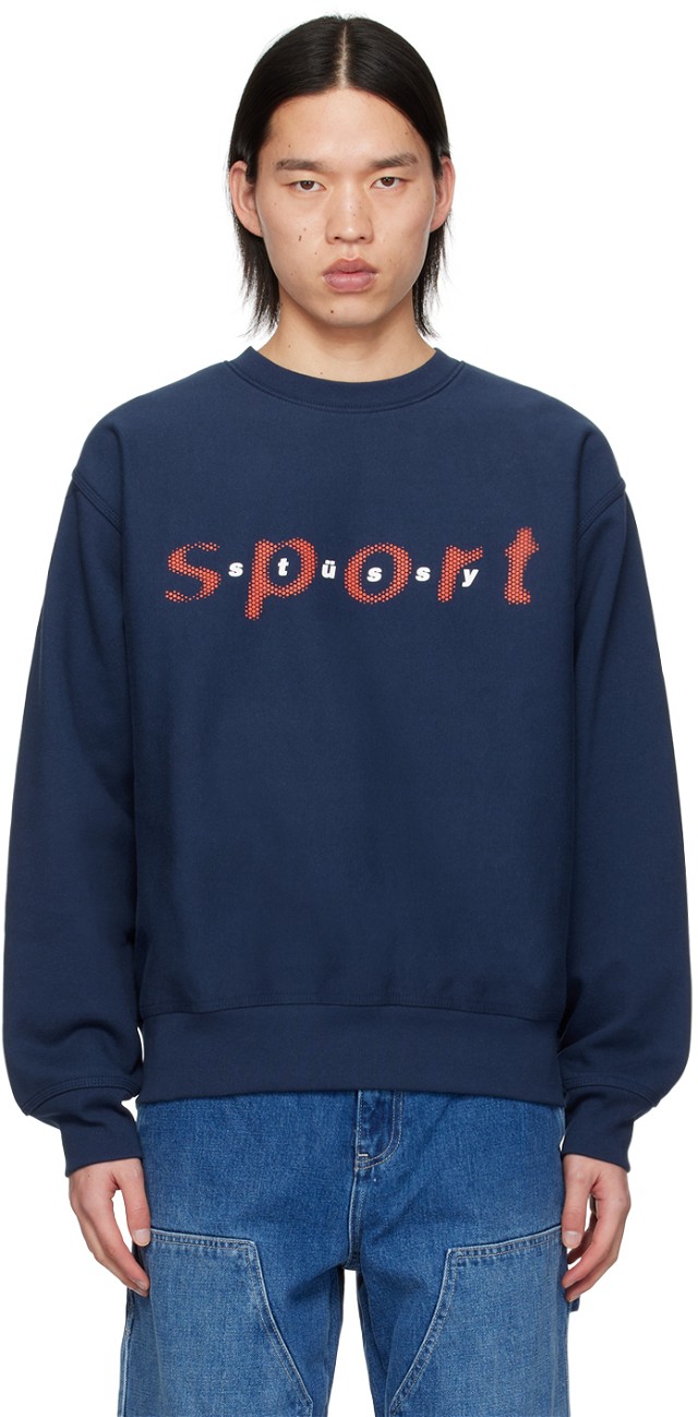 Navy Dot Sport Sweatshirt