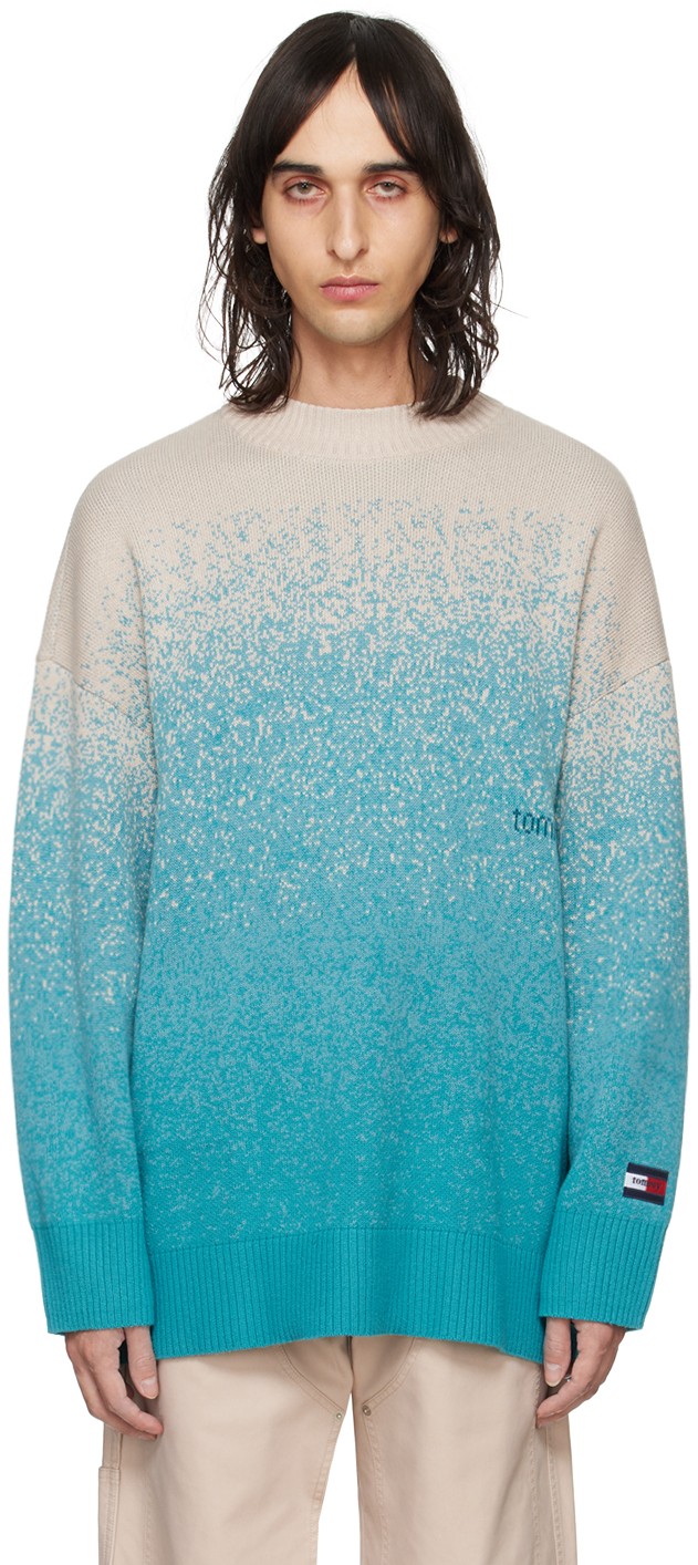 Tommy Jeans Blue & Beige Ombre Sweater