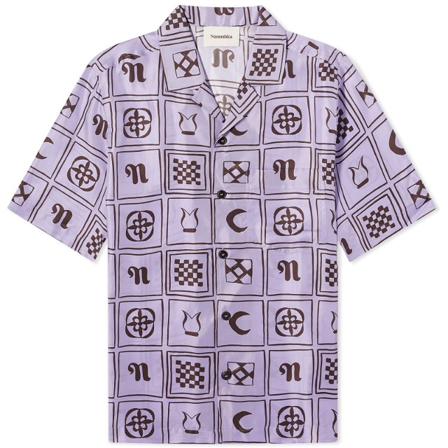 Men's Bodil Silk Bodil Silk Vacation ShirtVacation Shirt Totem Lilac