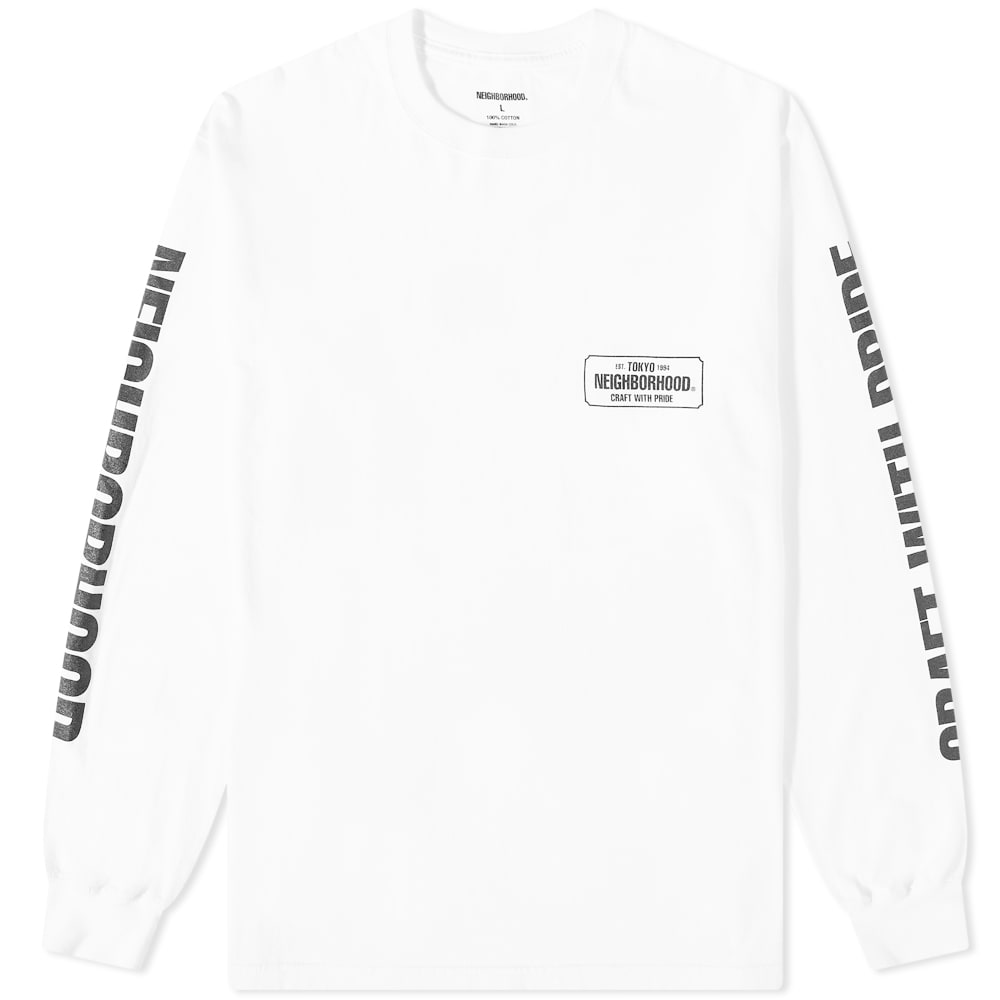 T-shirt Neighborhood Long Sleeve NH-1 Tee 231PCNH-LT01-WHT | FLEXDOG