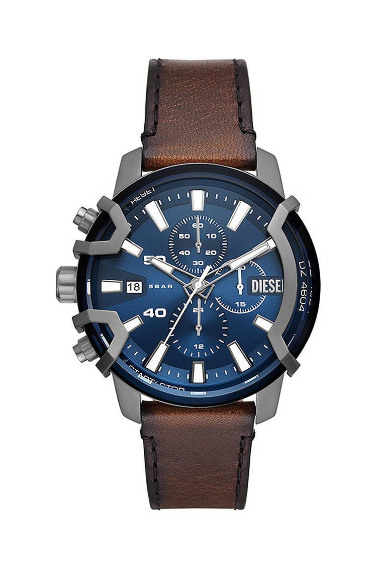 Watch Diesel Griffed Chronograph Leather Watch DZ4604 | FLEXDOG