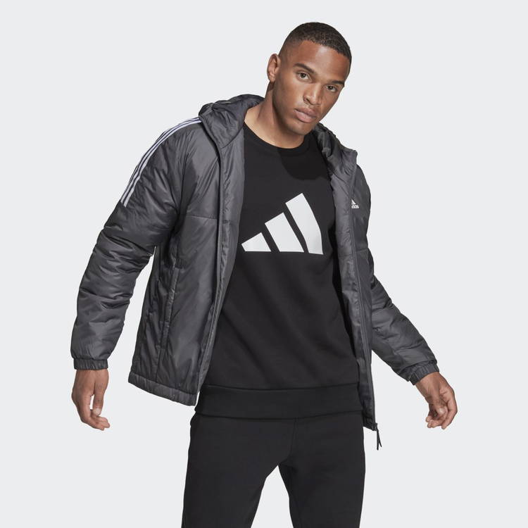 Adidas essentials insulated hooded jacket hot sale