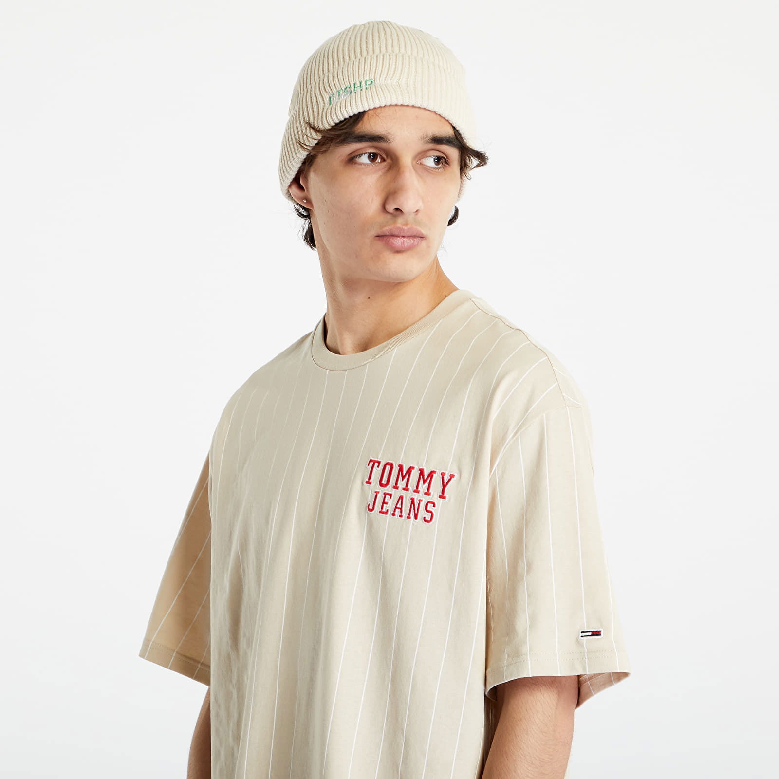 Tommy Signature Tape Logo T-Shirt - grey: Tshirts for man brand Tom