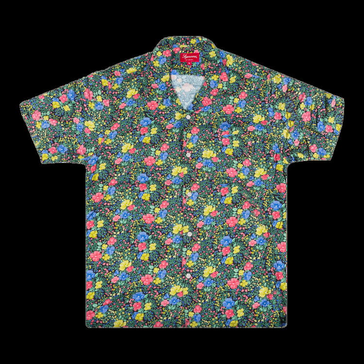 Shirt Supreme Mini Floral Rayon Short-Sleeve Shirt SS19S16 BLACK