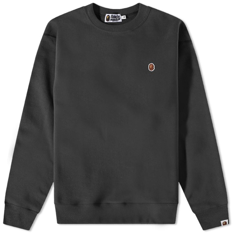 Head One Point Relaxed Fit Crew Sweat Black