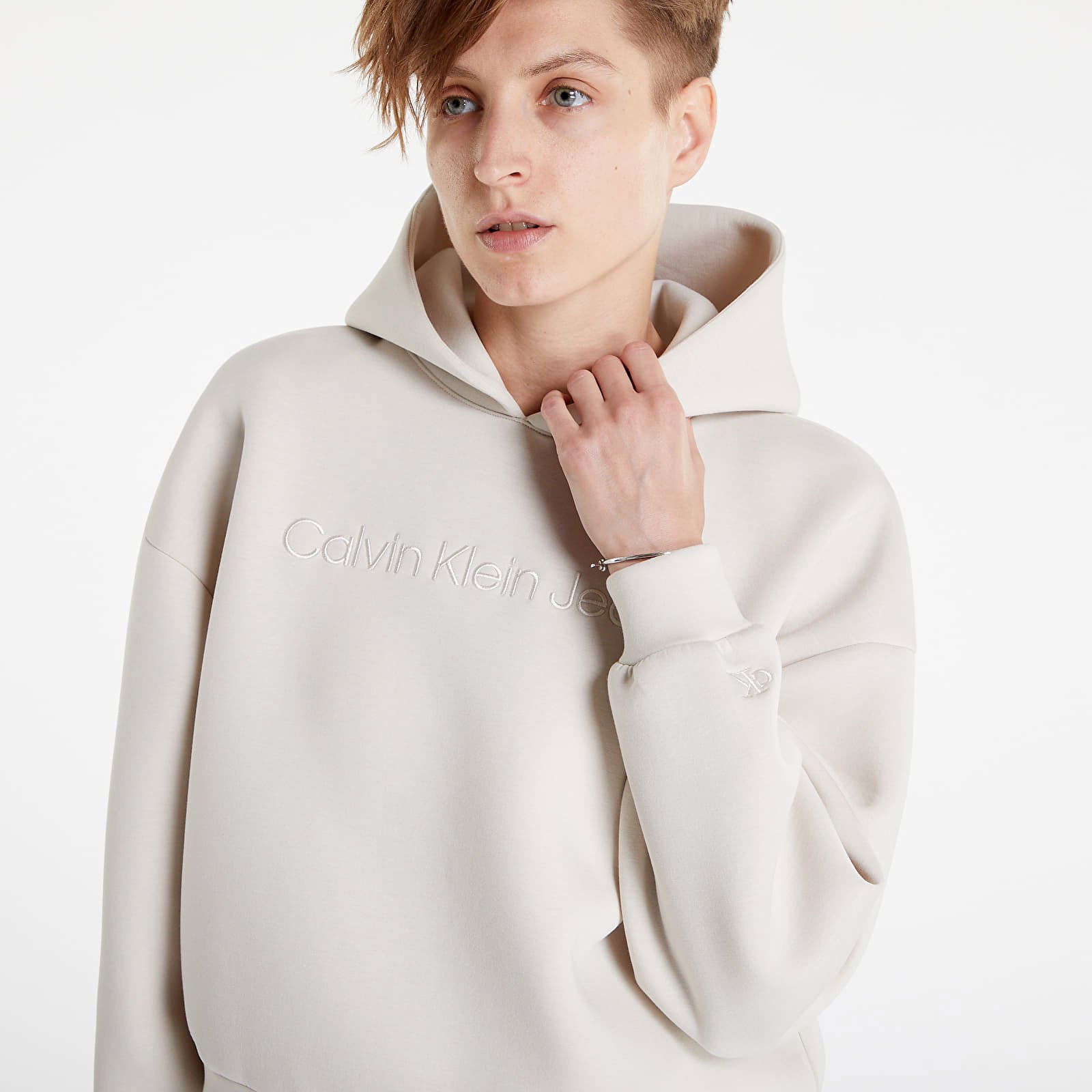 Calvin klein 2024 embroidered hoodie