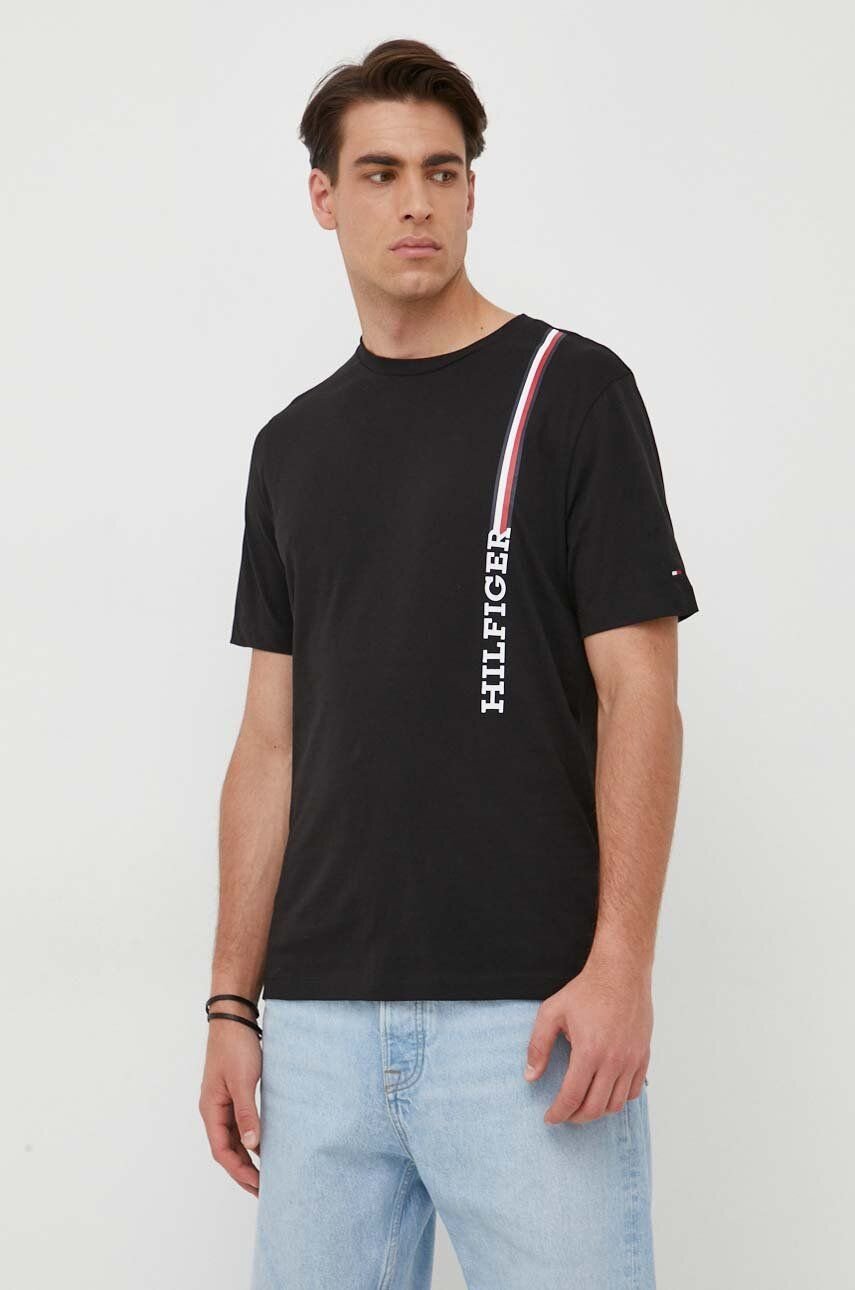 T-shirt Tommy | Tee FLEXDOG MW0MW32118 Stripe Vertical Monotype Hilfiger