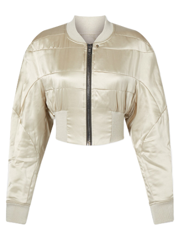 Shop Rick Owens Girdered Transparent Leather Cropped Bomber Jacket