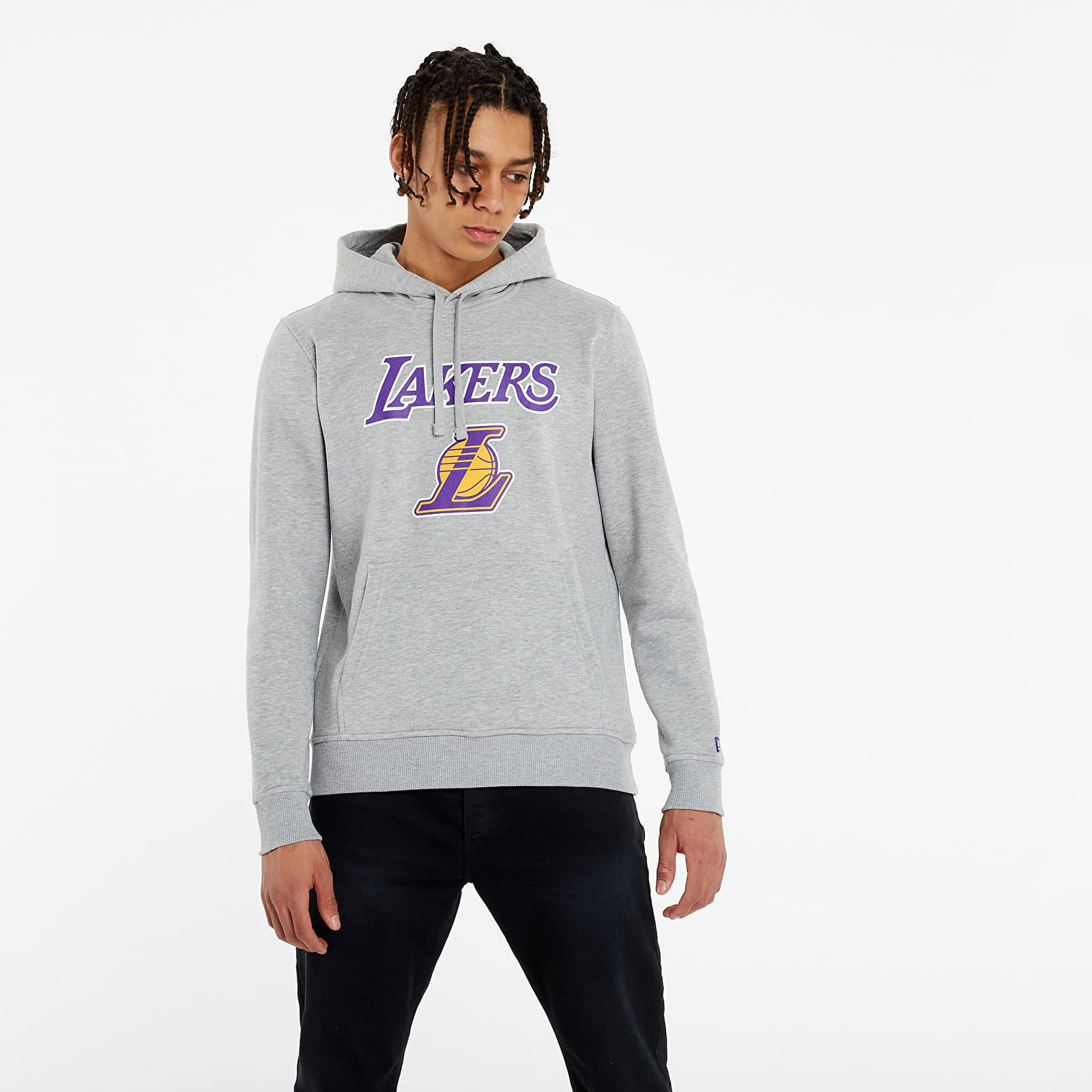 New era Los Angeles Lakers Half Logo Oversized Hoodie Grey