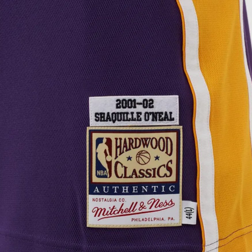 Men's Los Angeles Lakers Shaquille O'Neal Mitchell & Ness Gold Hardwood  Classics Reversible Tank top