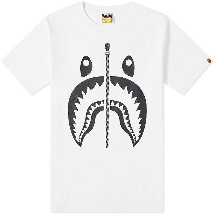 T-shirt BAPE A Bathing Ape Bicolor Shark Tee 001TEI801021M-WHT
