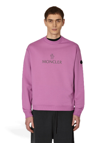 Moncler Matt Black Logo Crewneck Sweatshirt 8G00013899WD 54G