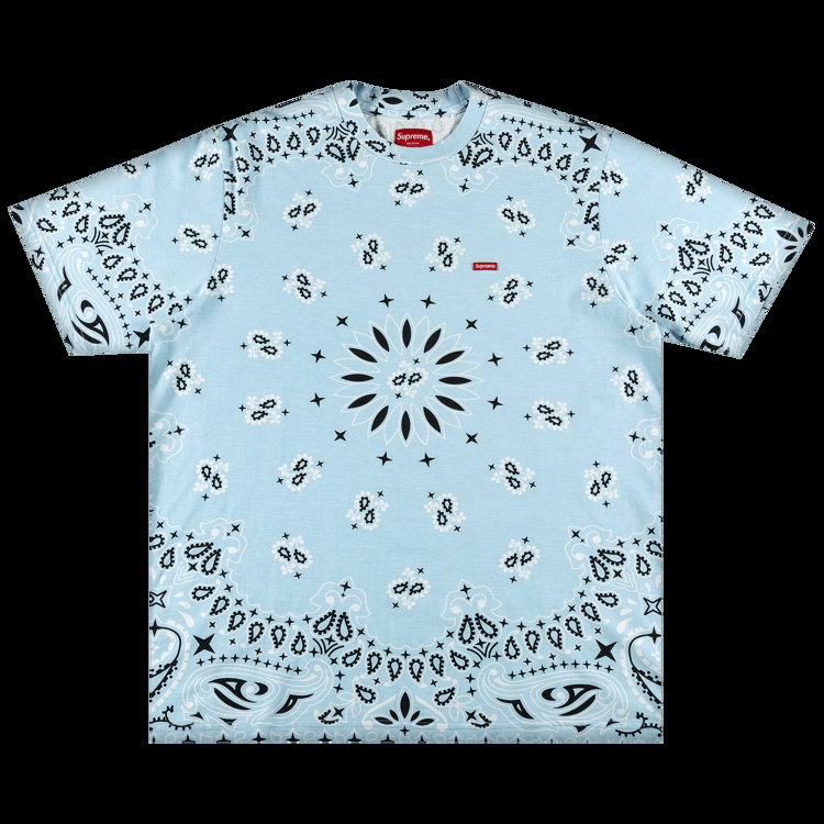 T-shirt Supreme Small Box Tee SS21KN3 LIGHT BLUE BANDANA | FLEXDOG