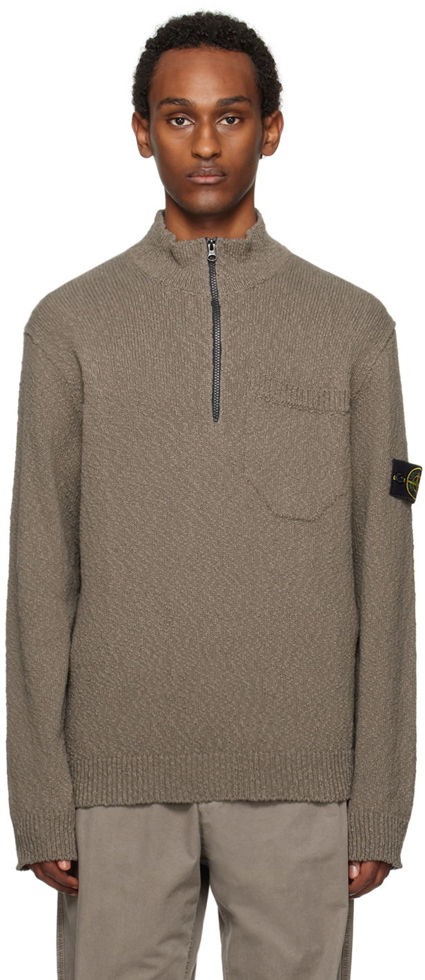 Half zip sweater sales stone island