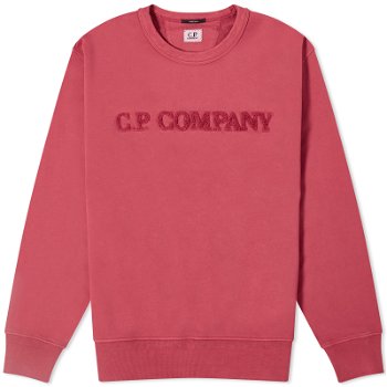 C.P. Company Cotton Diagonal Fleece Logo Sweatshirt CMSS096A-110044R-577