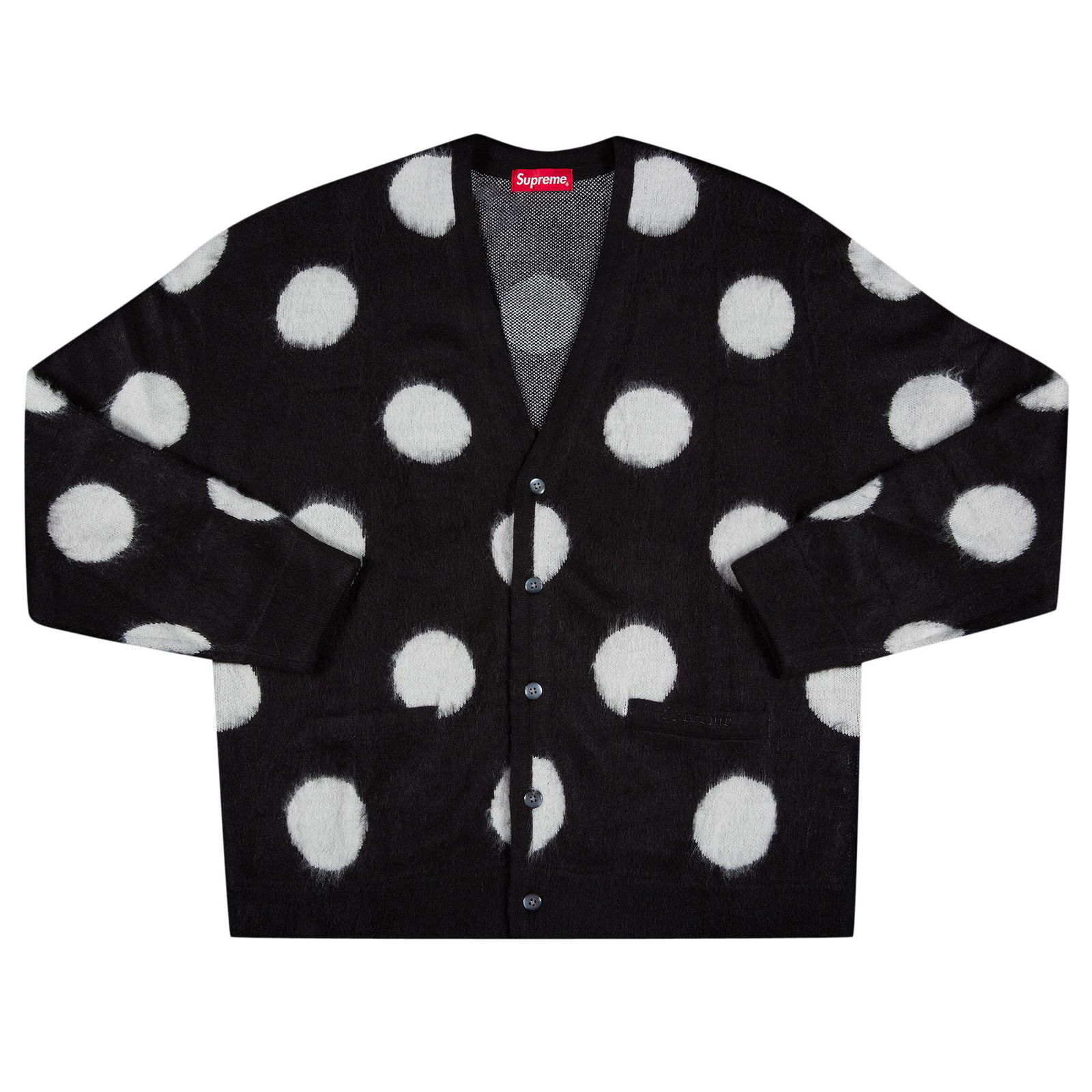 Sweater Supreme Brushed Polka Dot Cardigan SS20SK6 BLACK | FLEXDOG