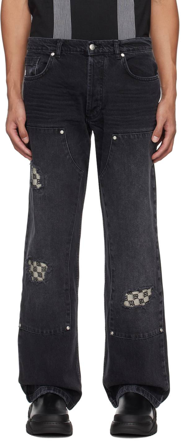 Jeans MISBHV Monogram Denim High Waisted Trousers 3021W245