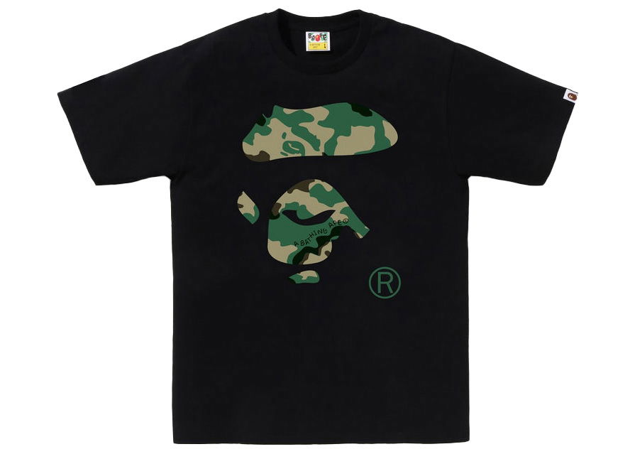 T-shirt BAPE Woodland Camo Ape Face Tee 1J30-110-033 | FLEXDOG