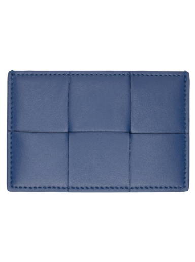 Bottega Veneta® Women's Cassette Badge Holder in Teal washed. Shop