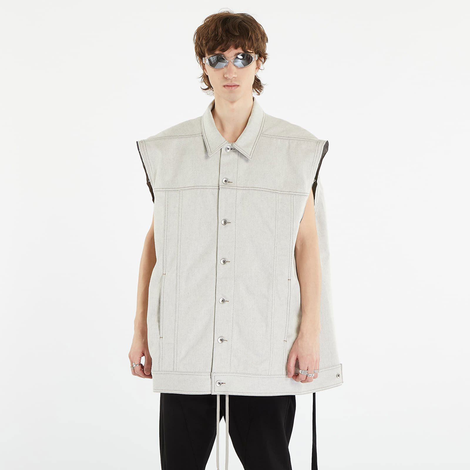 RICK OWENS - DRKSHDW DU01D1162 F JUMBO FLIGHT VEST BLACK – SUUS