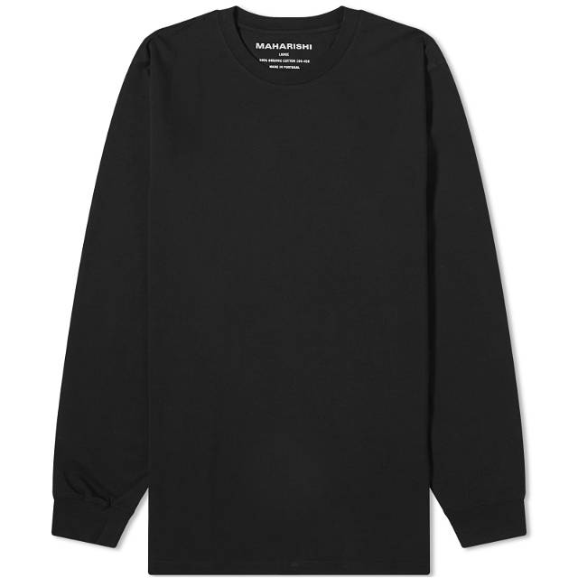 T-shirts maharishi 2020Vision Organic Long Sleeve Tee Black