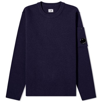 C.P. Company Lens Lambswool Crew Knit "Total Eclipse" 15CMKN093A-005504A-888