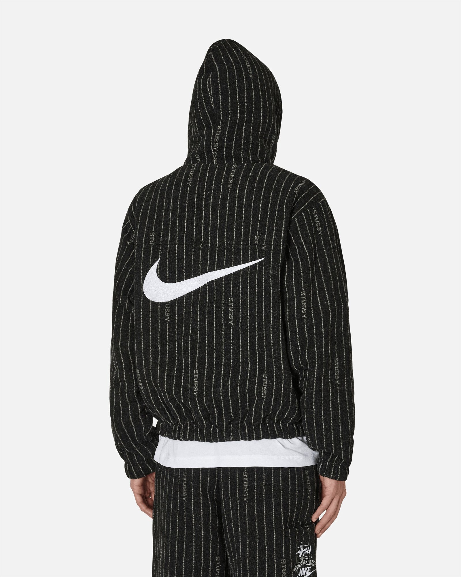 Stussy Nike stripe wool jacket L