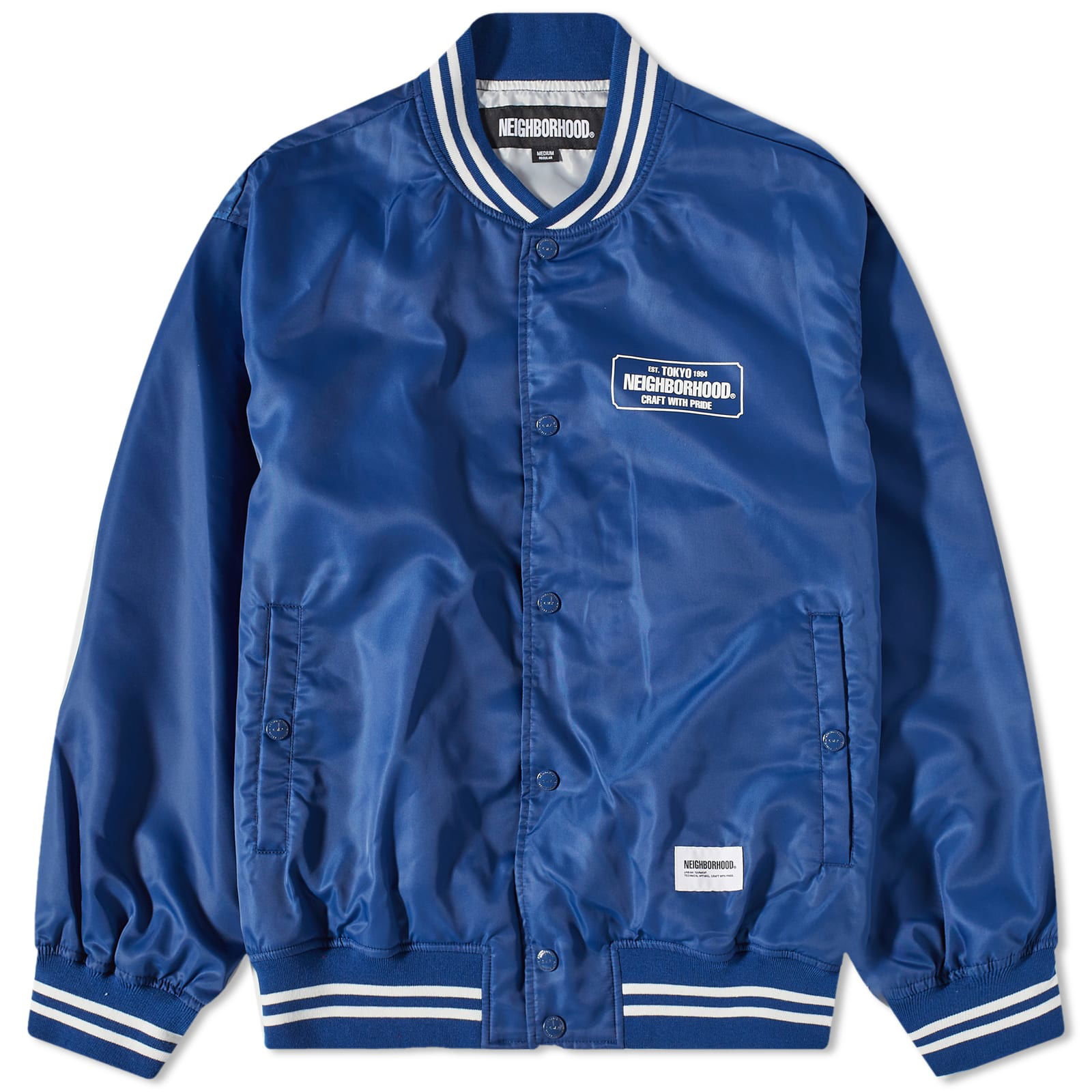 Jacket Neighborhood Logo Baseball Jacket 231TSNH-JKM04-NVY | FLEXDOG