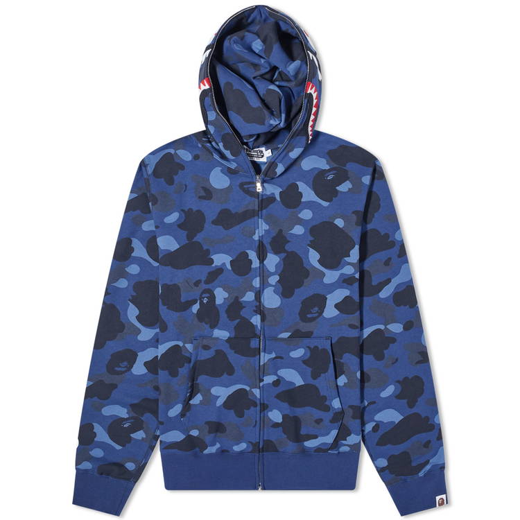 Sweatshirt BAPE Colour Camo Shark Full Zip Hoodie Navy