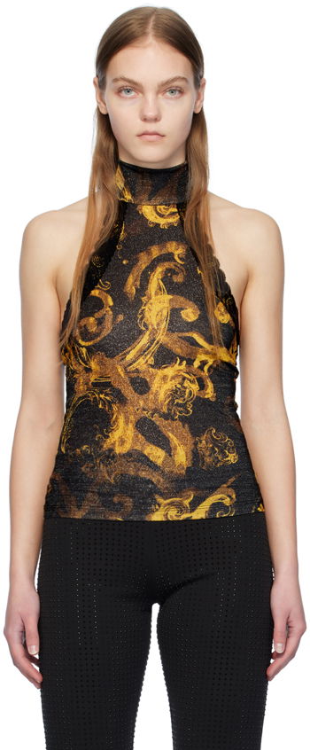 Versace Jeans Couture Black Watercolor Couture Camisole E76HAM6A1_EJS347