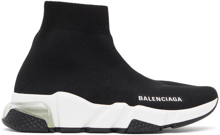 Balenciaga Speed Clear Sole Sneakers Black 607543 W2DB6 1010