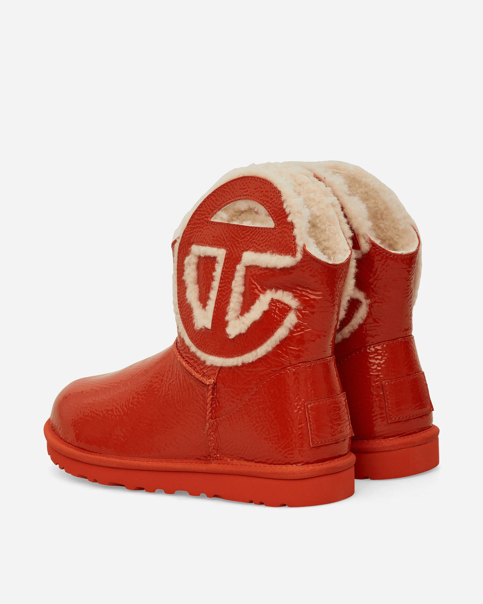 UGG Telfar Logo Mini Crinkle Leather Boots Spicy Pumpkin 1155790