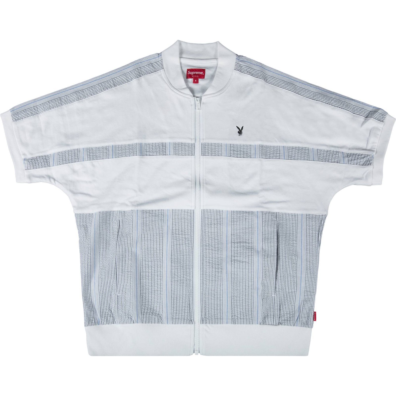 Polo shirt Supreme Playboy x Leisure Zip Up Top SS19KN54 WHITE 