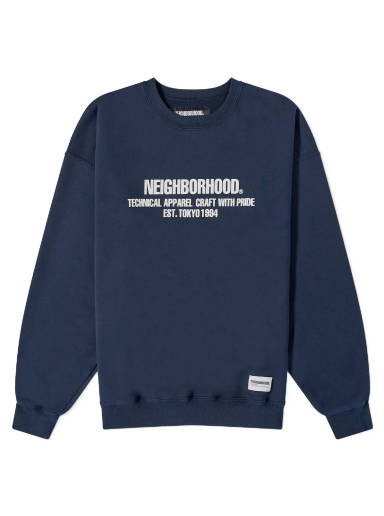 Sweater Neighborhood Pigment Dyed Crewneck 232FPNH-CSM06 BK | FLEXDOG