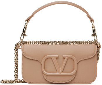 Valentino Garavani Women's Roman Stud Tan Leather Medium Shoulder Bag | by Mitchell Stores