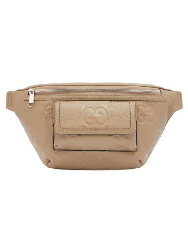 Gucci Embossed GG Leather Waist Bag Taupe