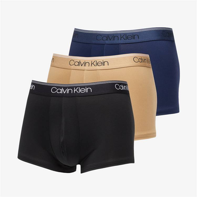 Buy Calvin Klein Underwear Low Rise Microfibre Stretch Trunks - Pack Of 3 