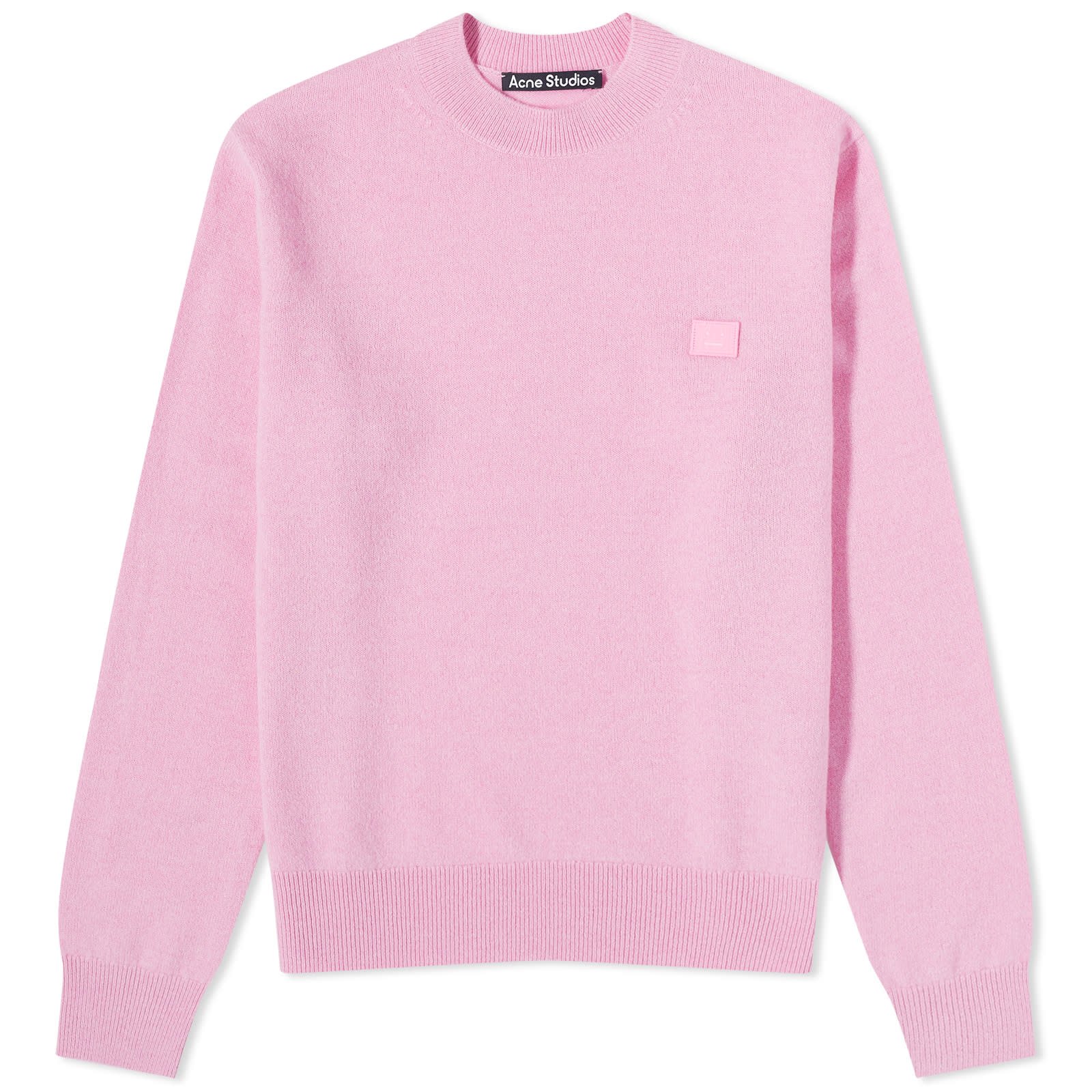 Sweater Acne Studios Kalon New Face Crew Knit Bubble Pink C60042