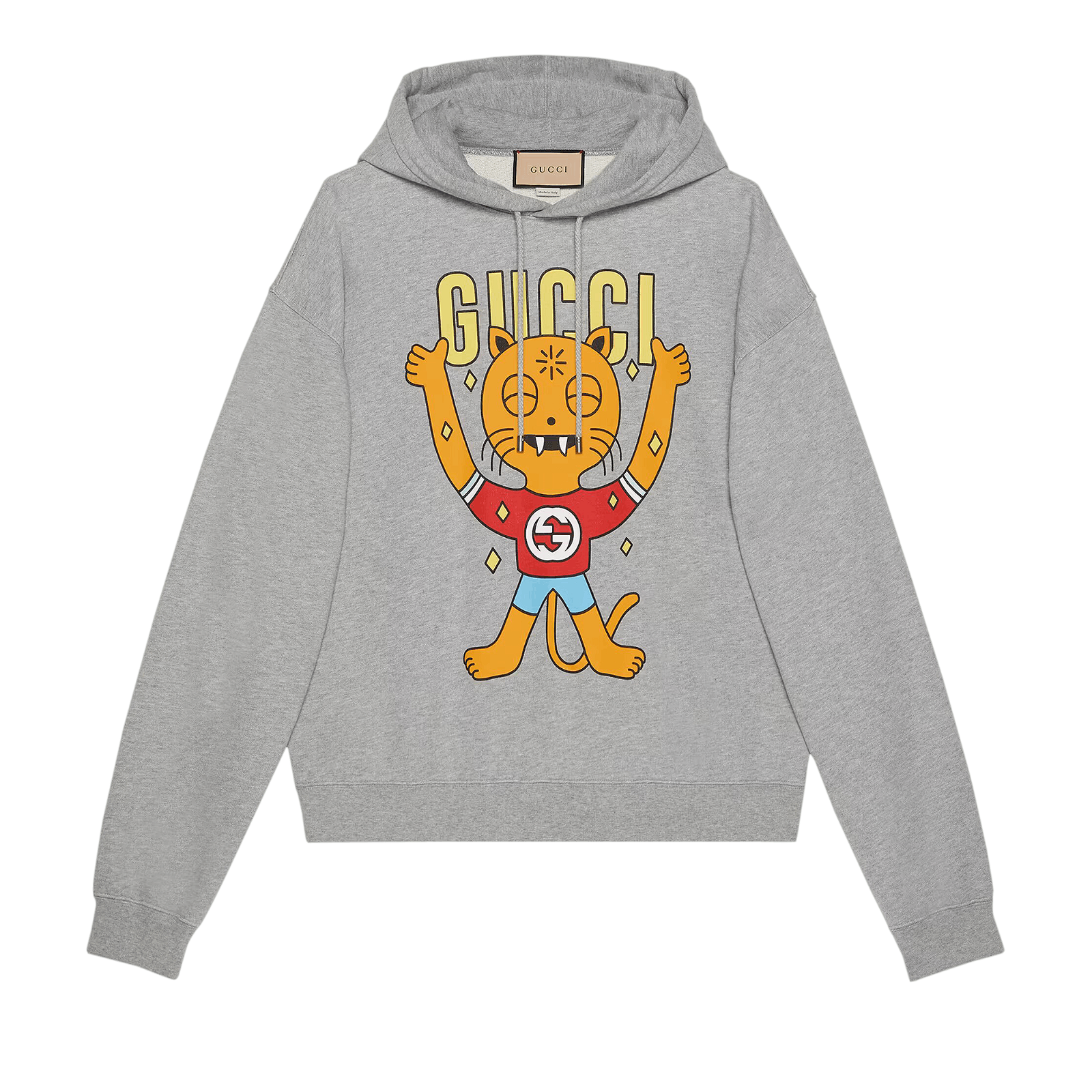 Sweatshirt Gucci Cat Print Hooded Cotton Sweatshirt 700120 | FLEXDOG