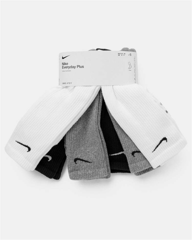 Nike DRI-FIT Everyday Plus Cushion Crew Socks White (6 Pack)