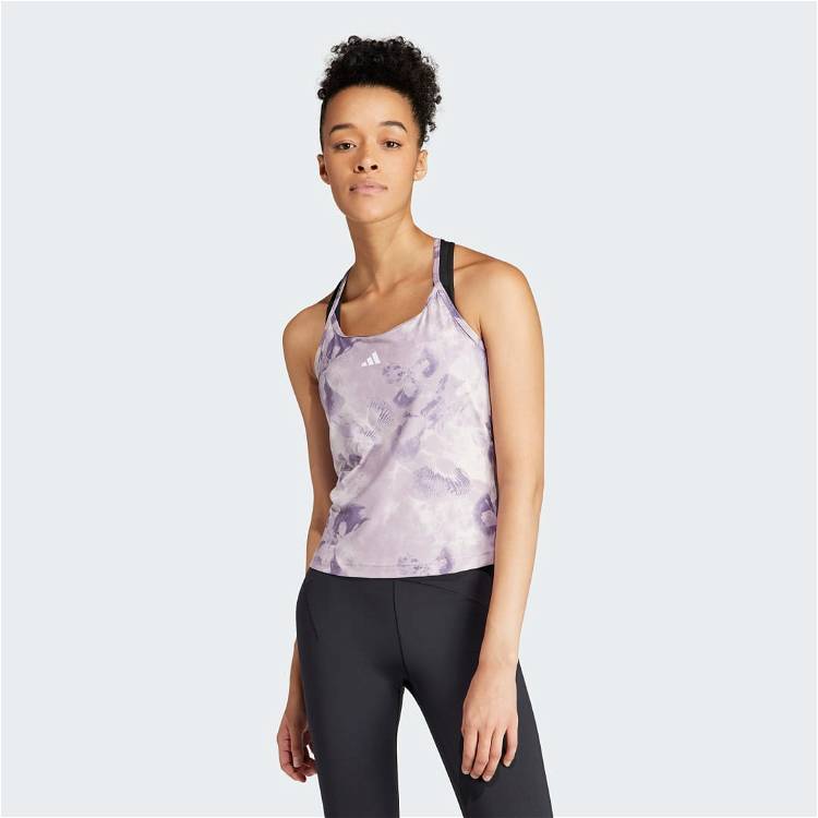 NEW Adidas Stella McCartney Floral Run Top Fitness Shirt Yoga Tee Gym Tank  - M