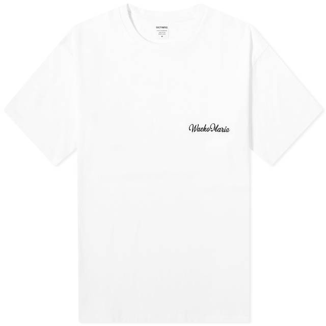 T-shirt WACKO MARIA Tim Lehi Crew Neck T-Shirt 23FW-WMT-TEE01-WHT