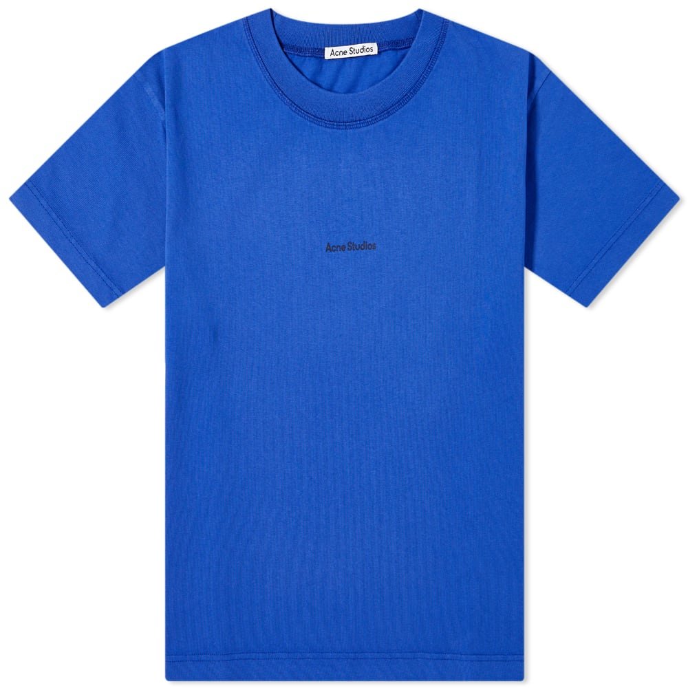 Acne Studios: Blue Logo Stamp T-Shirt